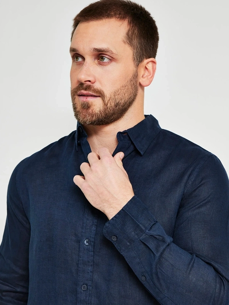 CAMISA MANGA LARGA LINO HOMBRE CACHAREL - 3