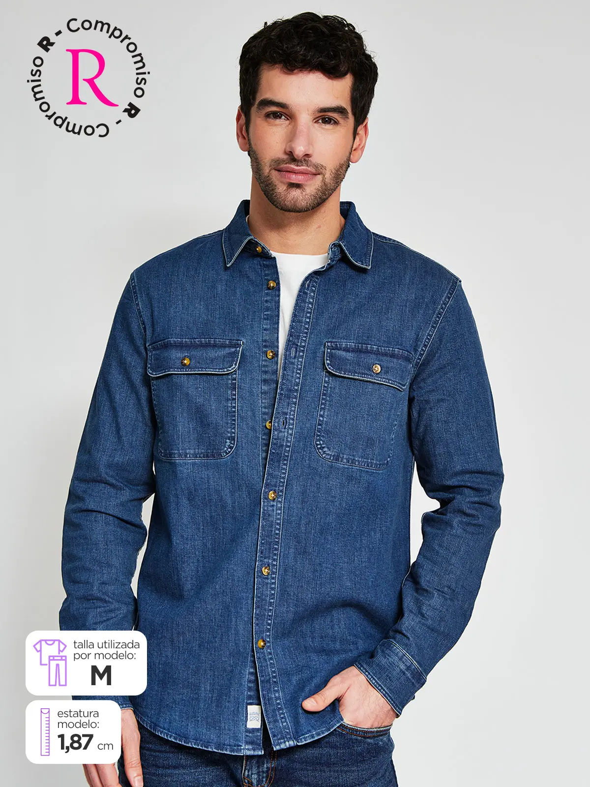 CAMISA MANGA LARGA ALGODÓN HOMBRE NAVIGATA - 1