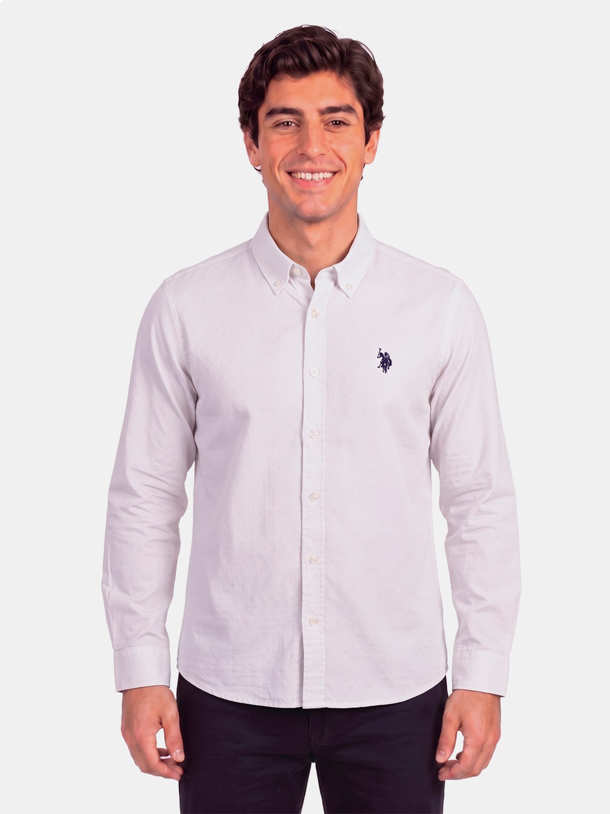 CAMISA ALGODÓN MANGA LARGA HOMBRE US POLO - 1