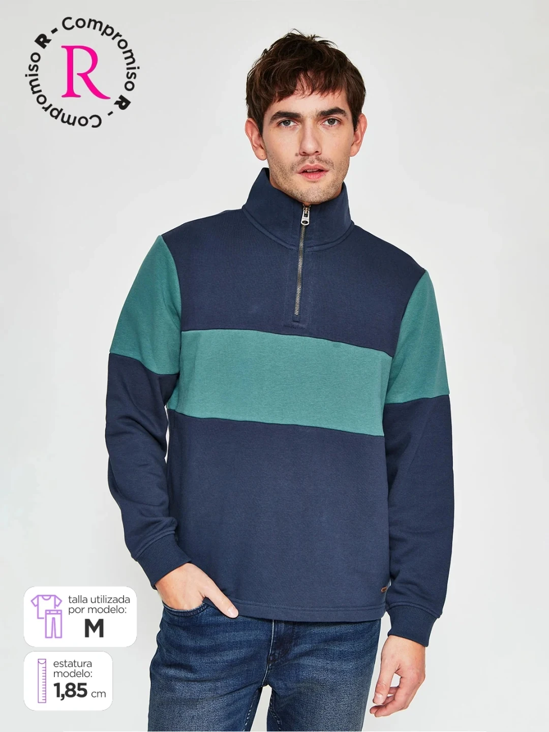 POLERA HOMBRE NAVIGATA HALF ZIPPER - 1