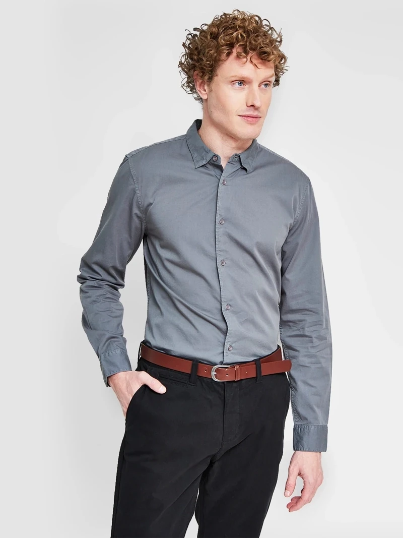 CAMISA MANGA LARGA ALGODÓN HOMBRE MARQUIS - 1