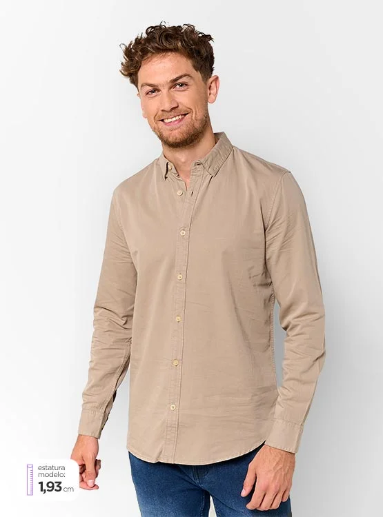 CAMISA MANGA LARGA ALGODÓN HOMBRE MARQUIS - 1
