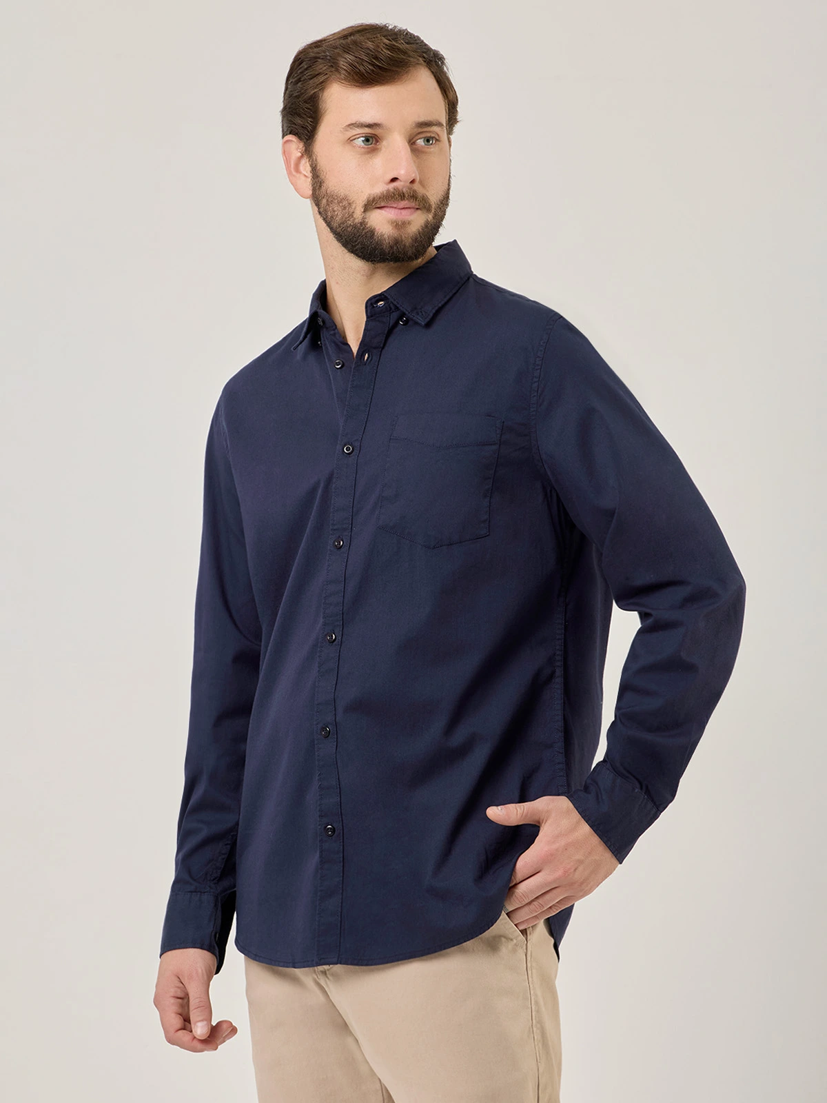 CAMISA MANGA LARGA ALGODÓN HOMBRE NAVIGATA - 3