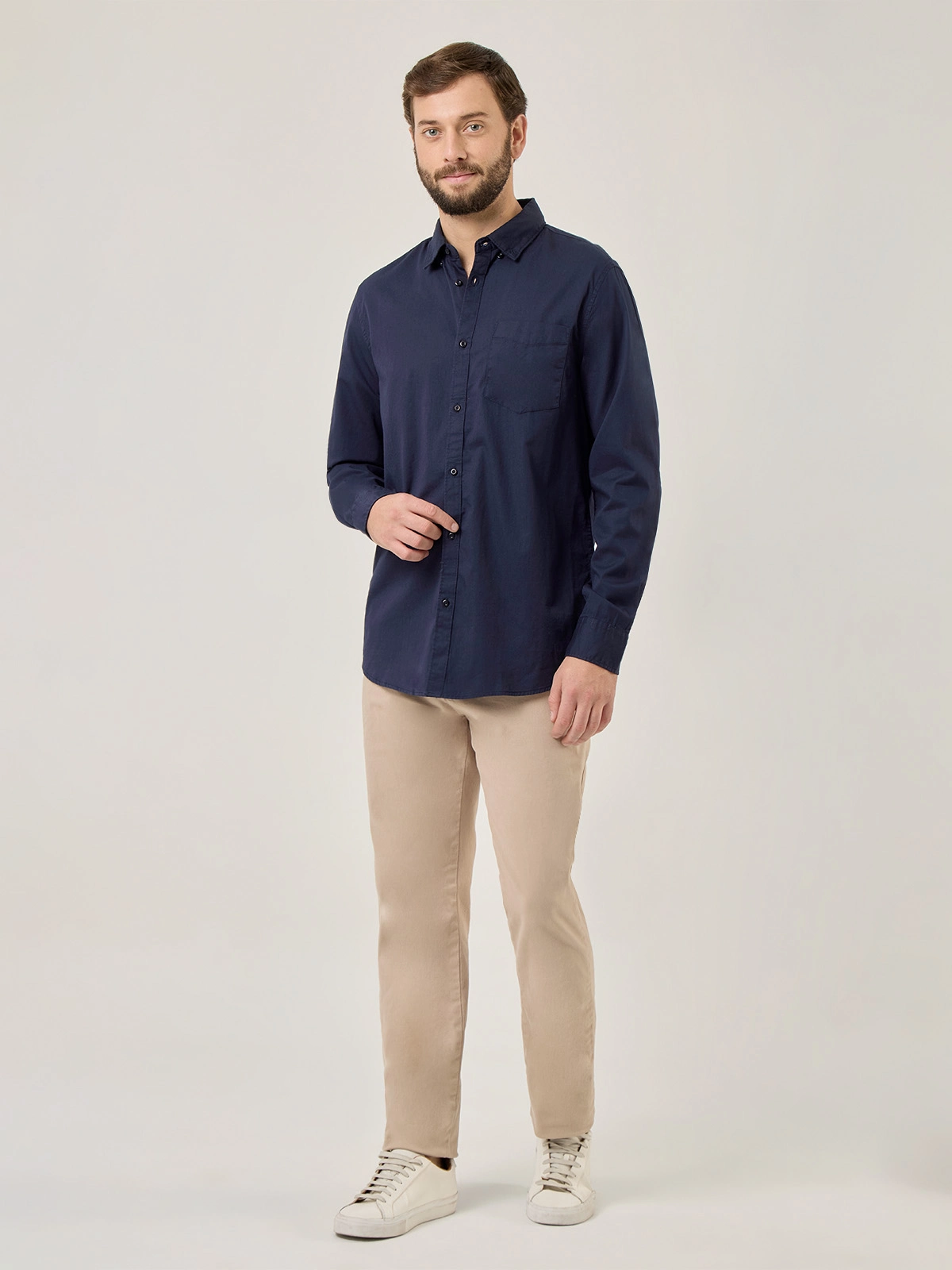 CAMISA MANGA LARGA ALGODÓN HOMBRE NAVIGATA - 5