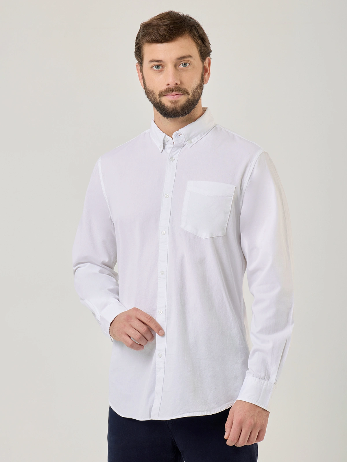 CAMISA MANGA LARGA ALGODÓN HOMBRE NAVIGATA - 1