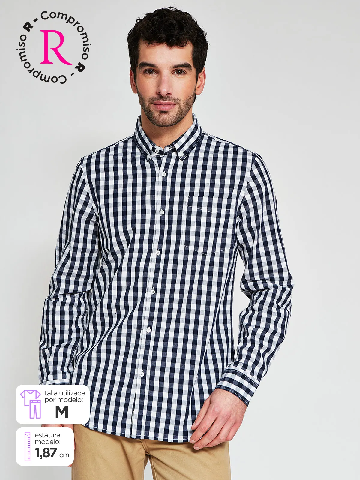 CAMISA MANGA LARGA ALGODÓN HOMBRE NAVIGATA - 1
