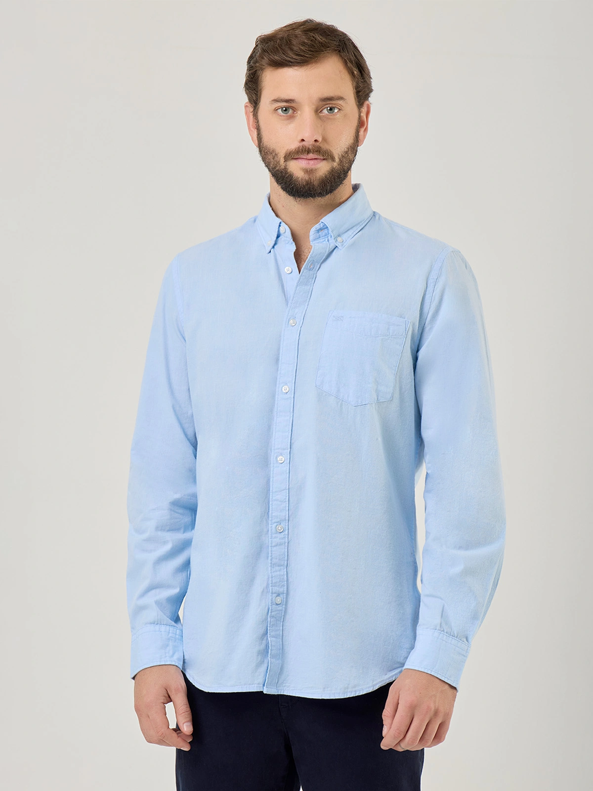 CAMISA MANGA LARGA ALGODÓN HOMBRE NAVIGATA - 1