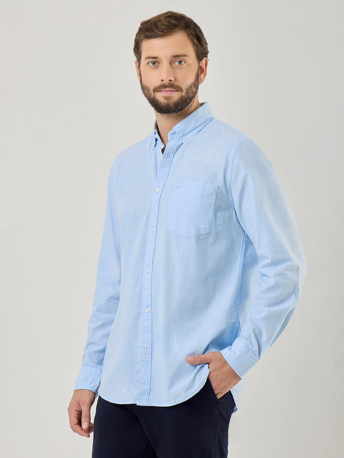 CAMISA MANGA LARGA ALGODÓN HOMBRE NAVIGATA - 3