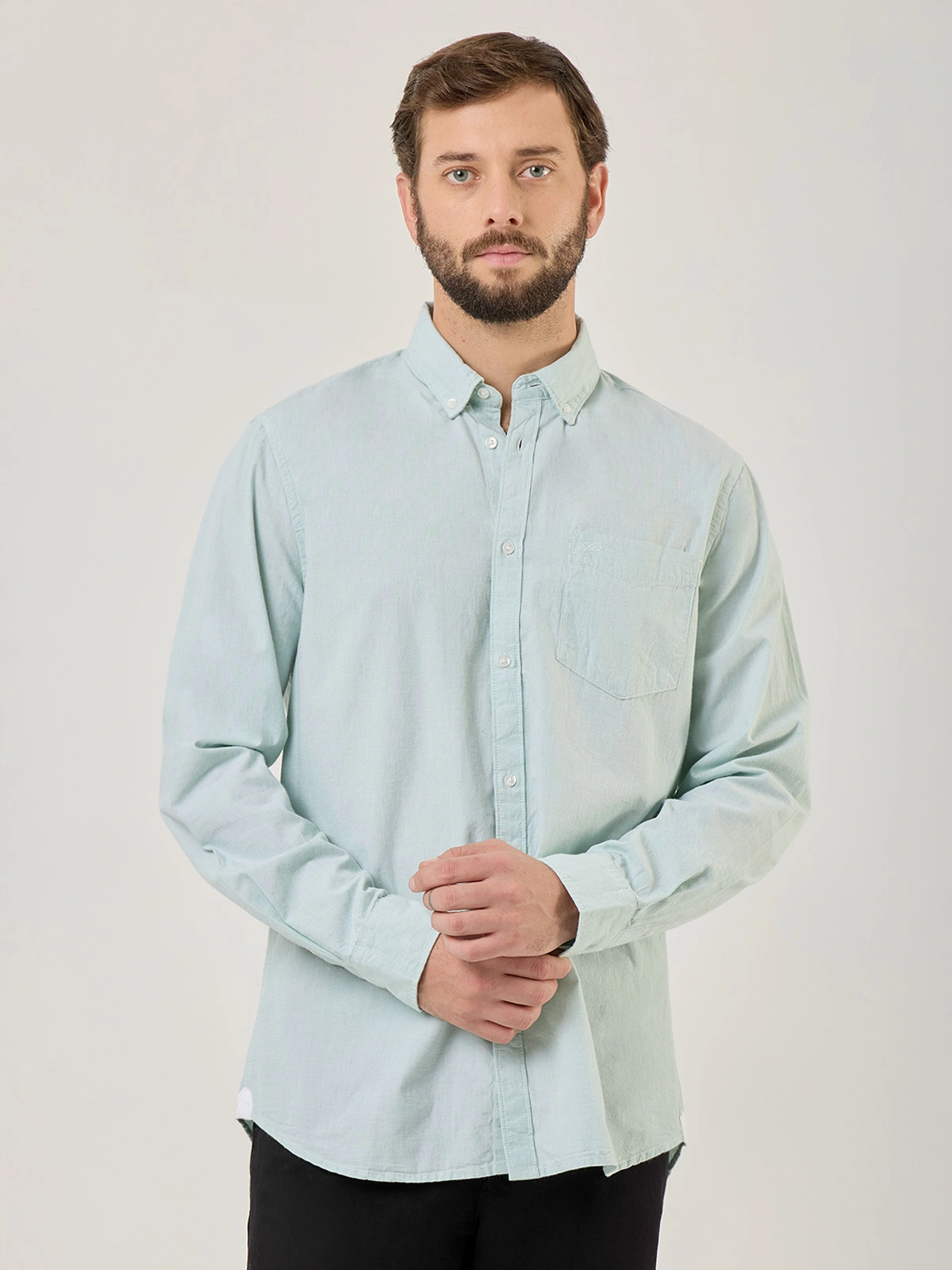 CAMISA MANGA LARGA ALGODÓN HOMBRE NAVIGATA - 1