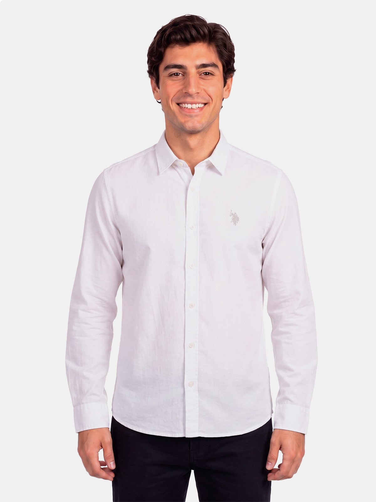 CAMISA ALGODÓN MANGA LARGA HOMBRE US POLO - 1