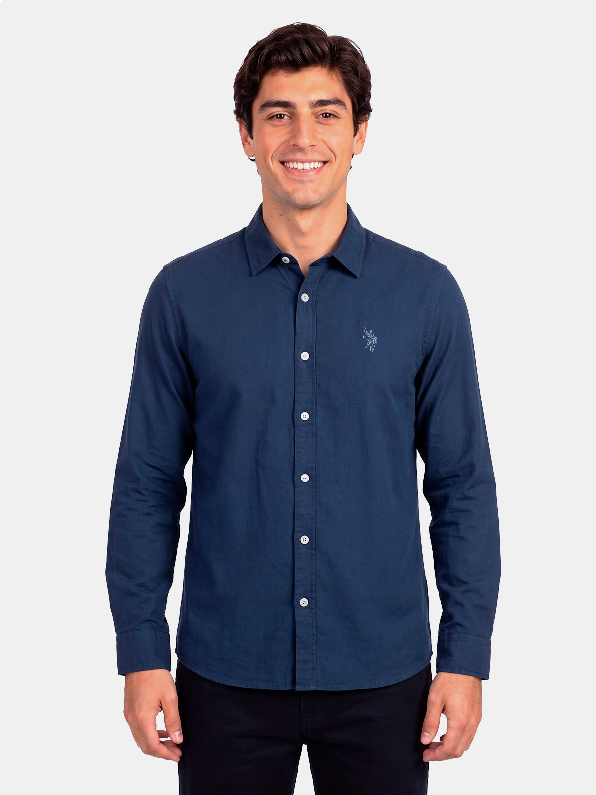 CAMISA ALGODÓN MANGA LARGA HOMBRE US POLO - 1