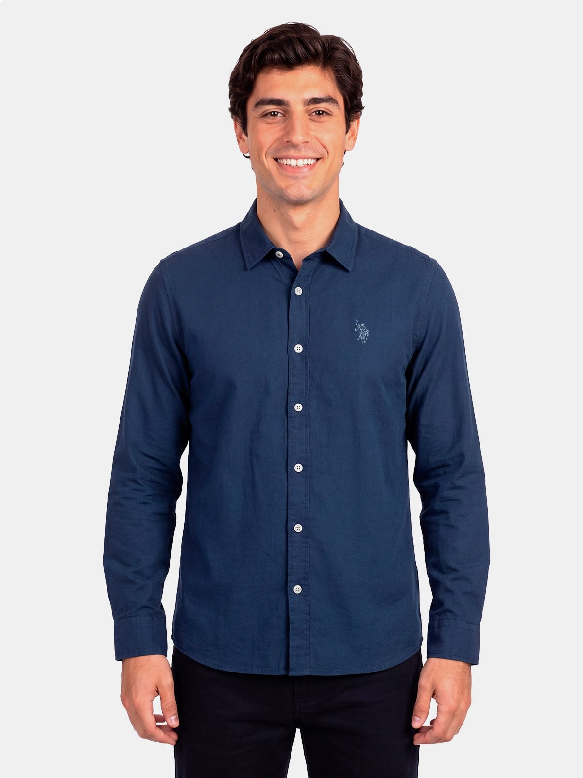 CAMISA ALGODÓN MANGA LARGA HOMBRE US POLO - 1