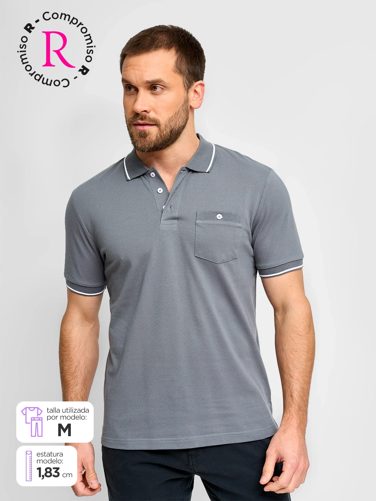 POLO MANGA CORTA ALGODÓN HOMBRE KENNETH STEVENS - 1