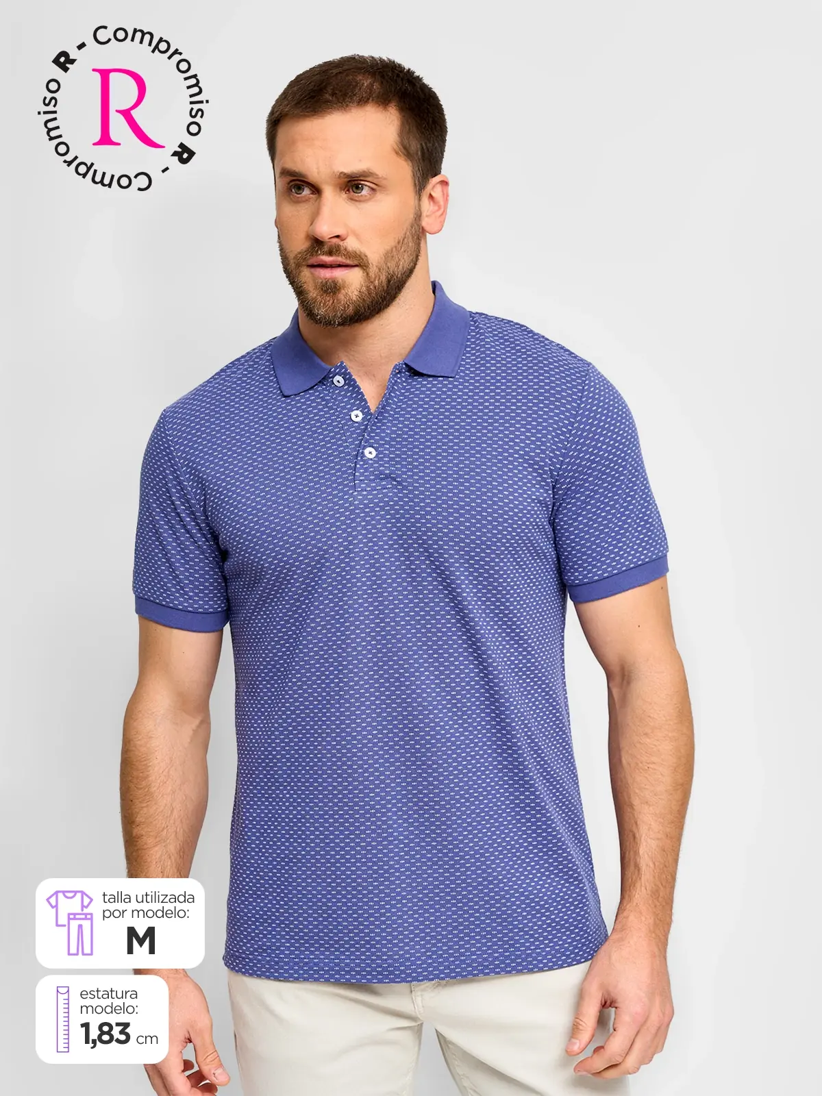 POLO MANGA CORTA ALGODÓN HOMBRE KENNETH STEVENS - 1