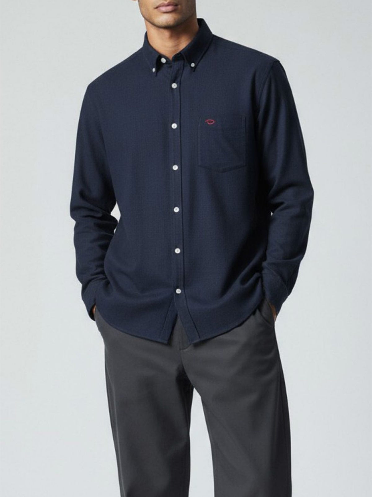 CAMISA MANGA LARGA HOMBRE OSCAR DE LA RENTA CASUAL DENIM B24WVN504 - 1
