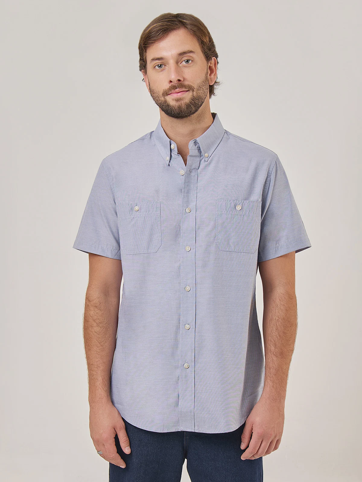 CAMISA MANGA CORTA ALGODÓN HOMBRE KENNETH STEVENS - 1