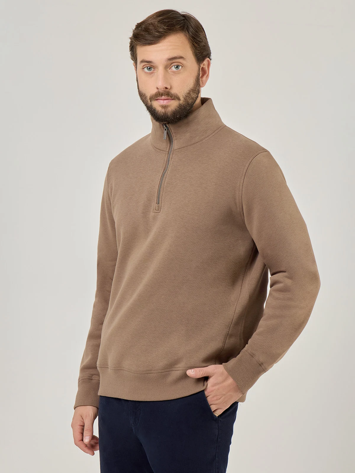 POLERA ALGODÓN HOMBRE KENNETH STEVENS HALF ZIPPER - 3