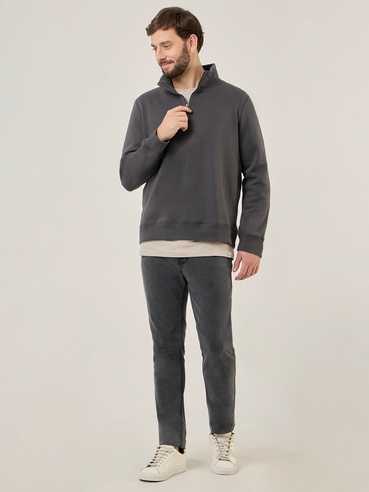 POLERA ALGODÓN HOMBRE KENNETH STEVENS HALF ZIPPER - 5