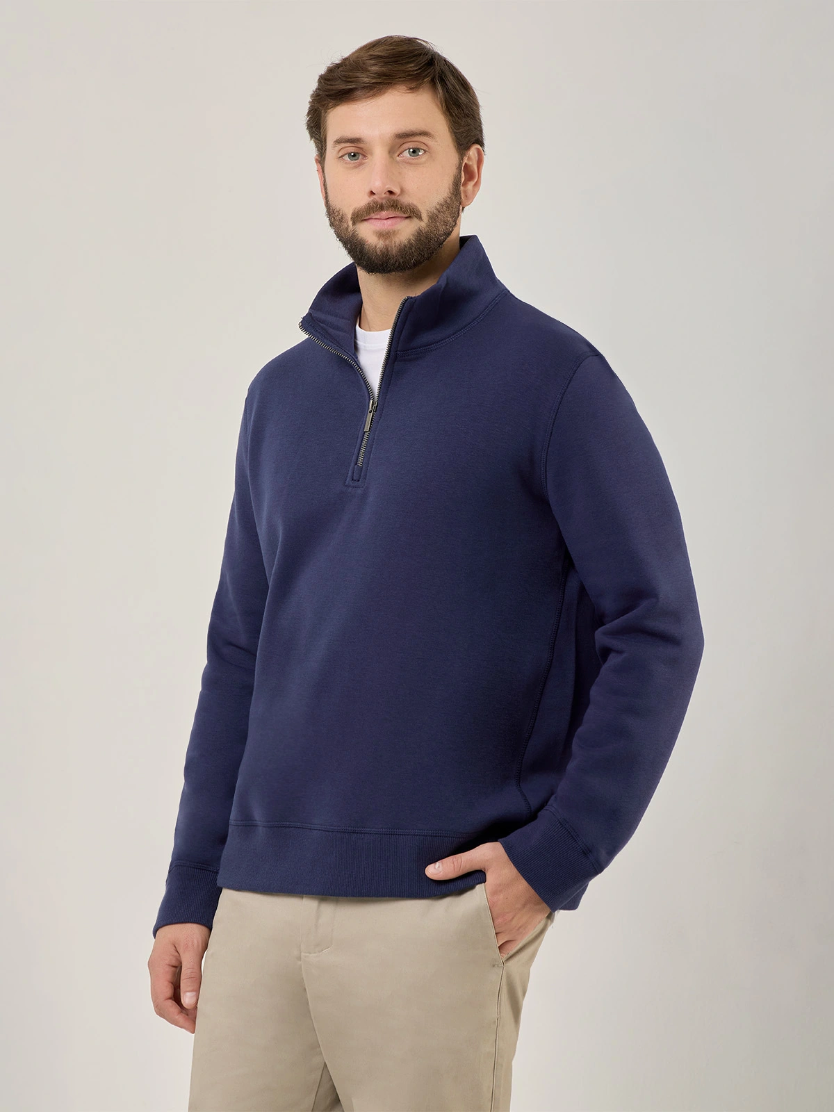 POLERA ALGODÓN HOMBRE KENNETH STEVENS HALF ZIPPER - 3