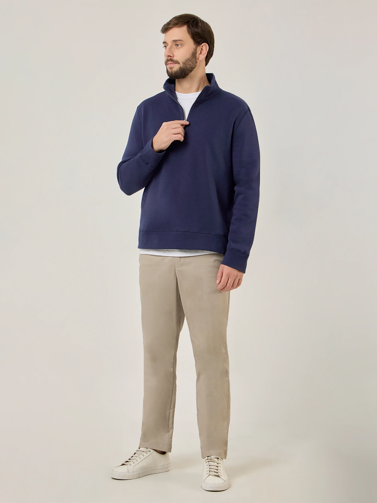 POLERA ALGODÓN HOMBRE KENNETH STEVENS HALF ZIPPER - 5