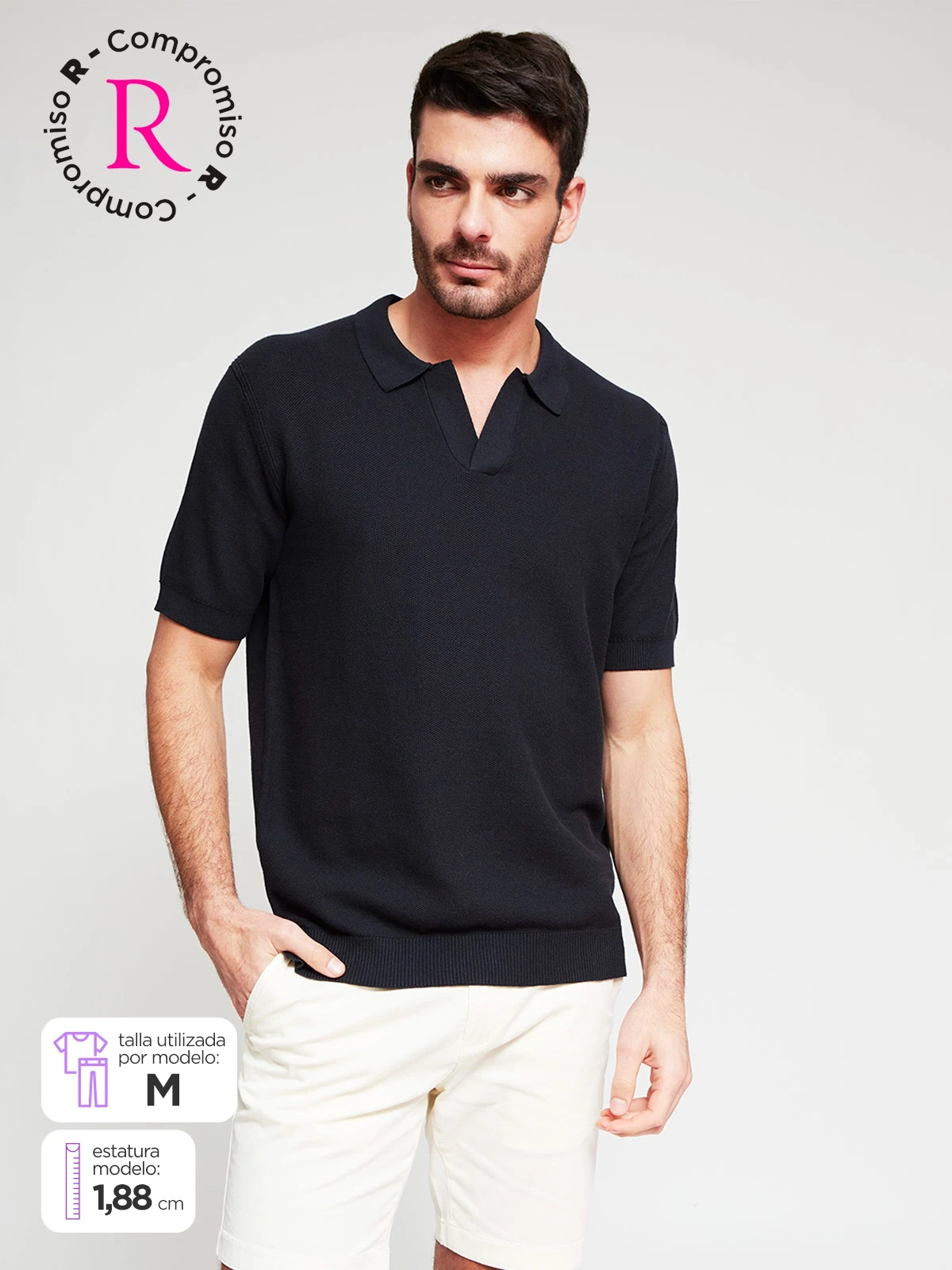 POLO MANGA CORTA ALGODÓN HOMBRE CACHAREL - 1