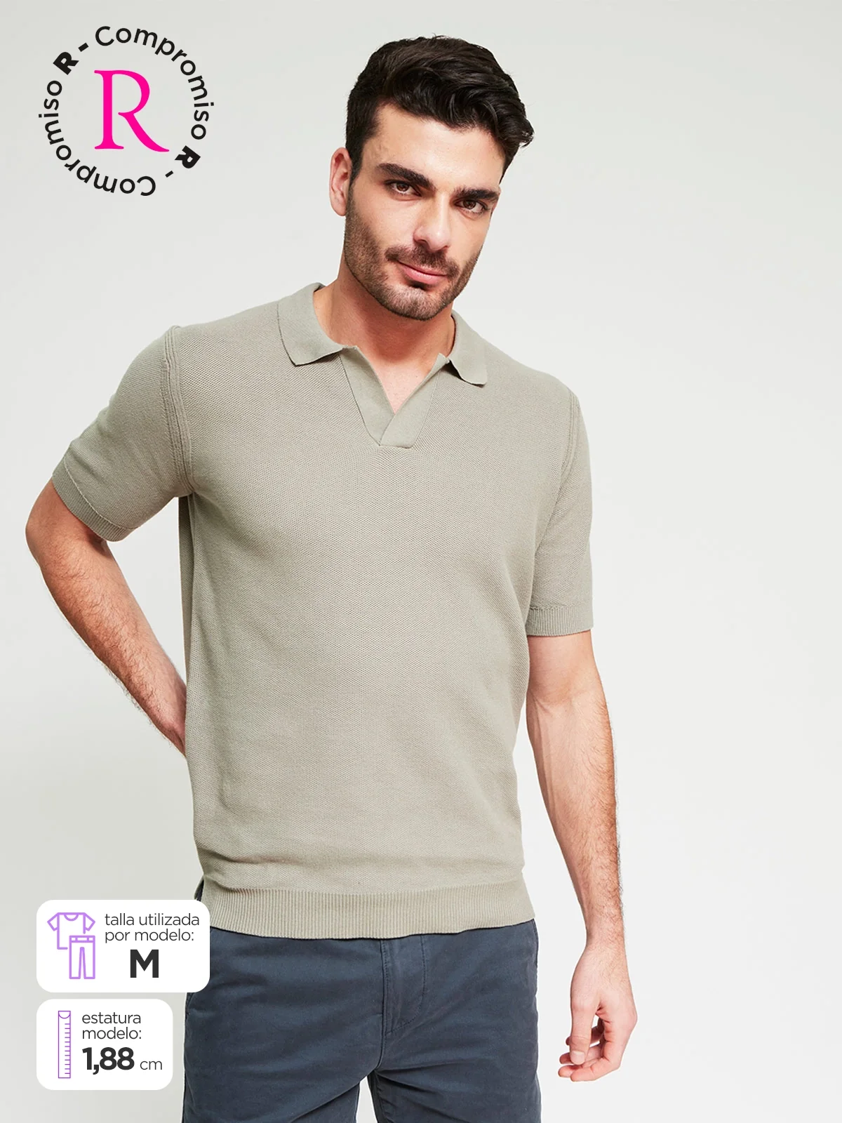 POLO MANGA CORTA ALGODÓN HOMBRE CACHAREL - 1