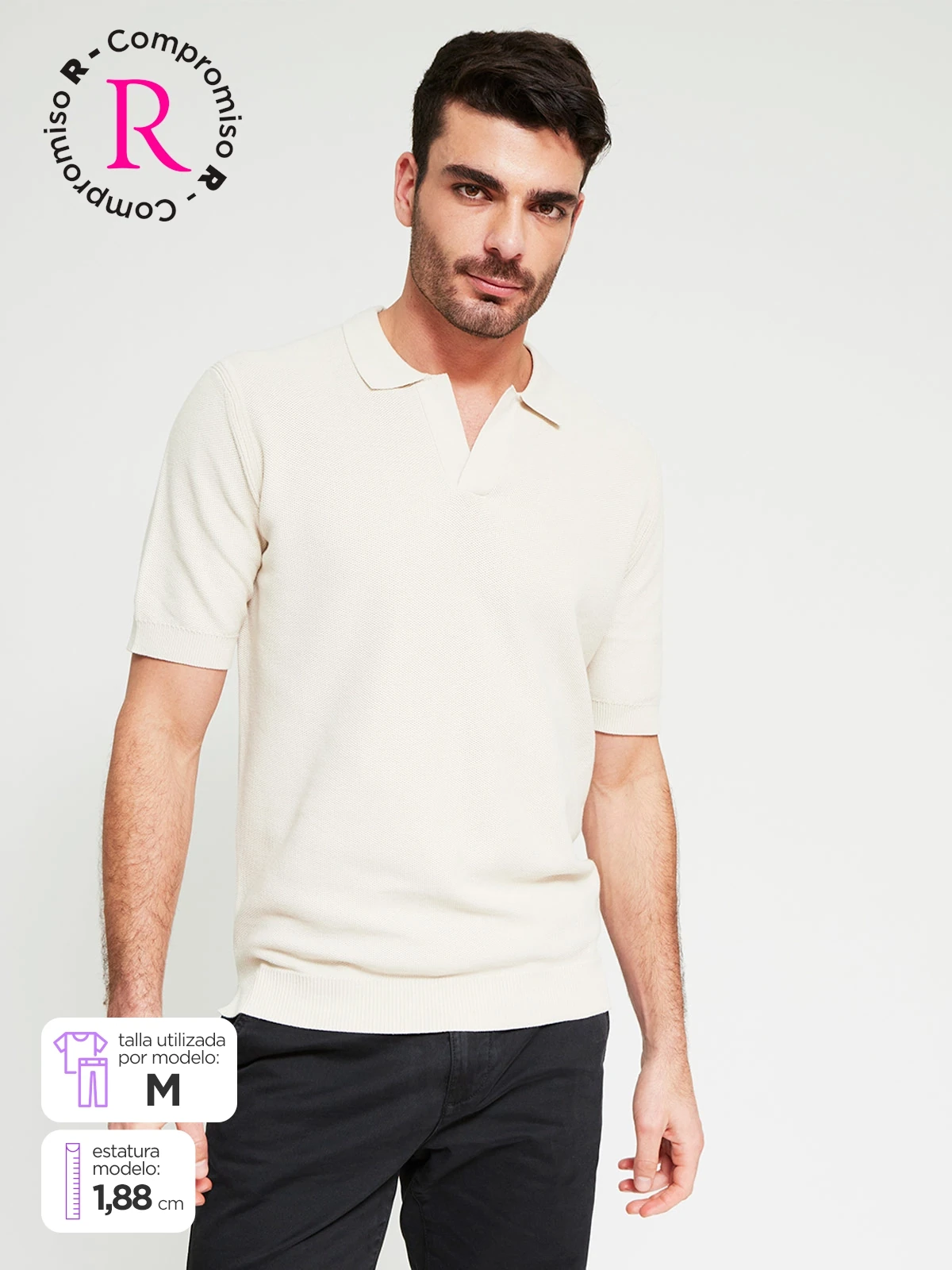 POLO MANGA CORTA ALGODÓN HOMBRE CACHAREL - 1