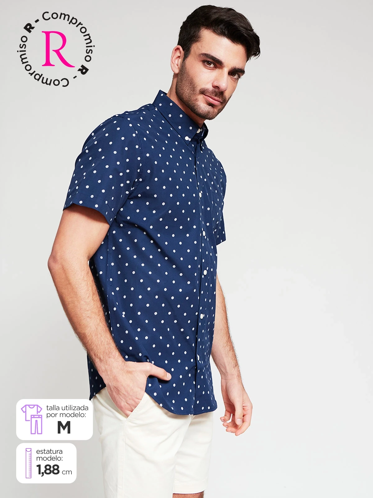 CAMISA MANGA CORTA HOMBRE KENNETH STEVENS - 1