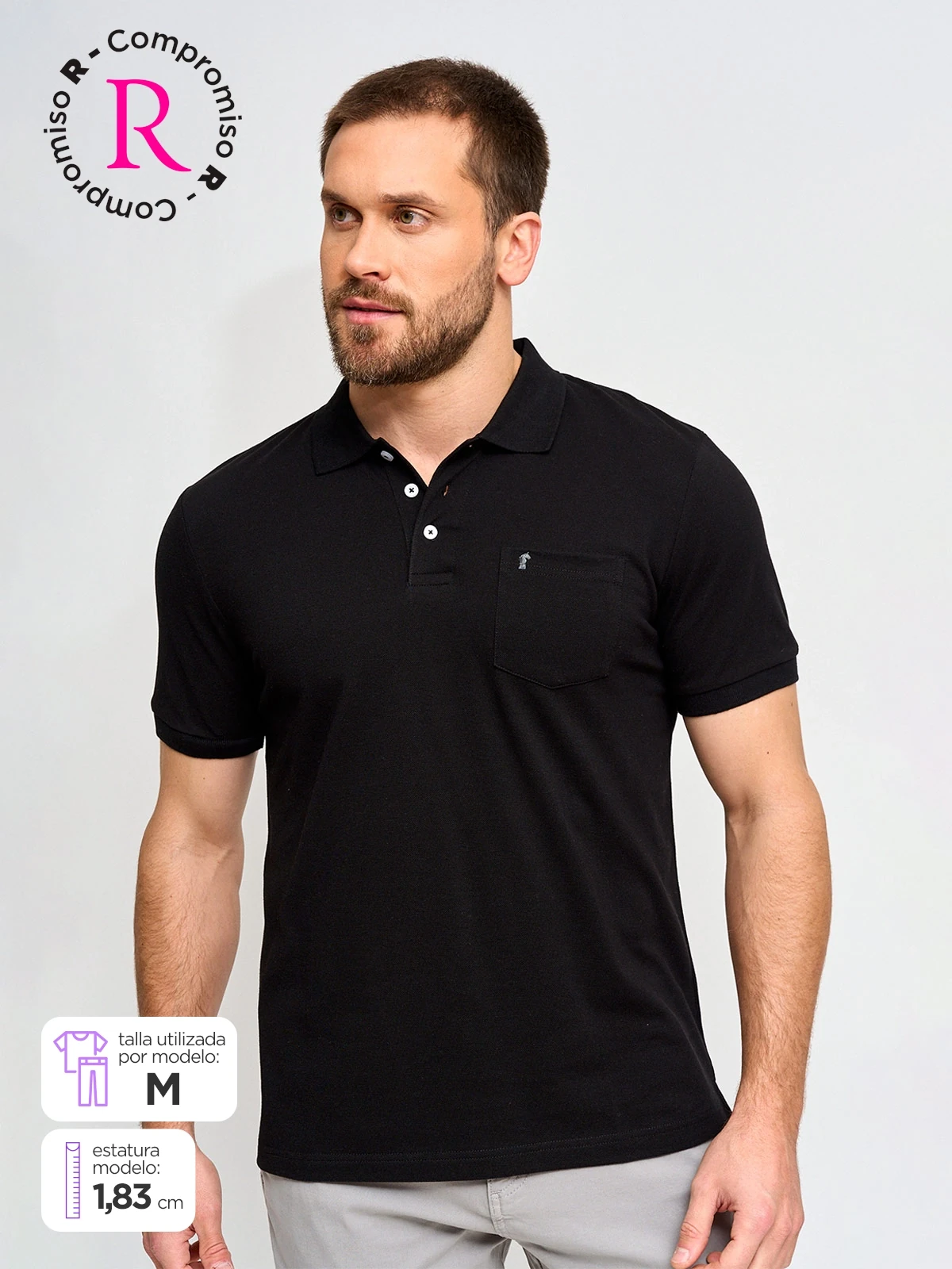 POLO MANGA CORTA ALGODÓN HOMBRE KENNETH STEVENS - 1