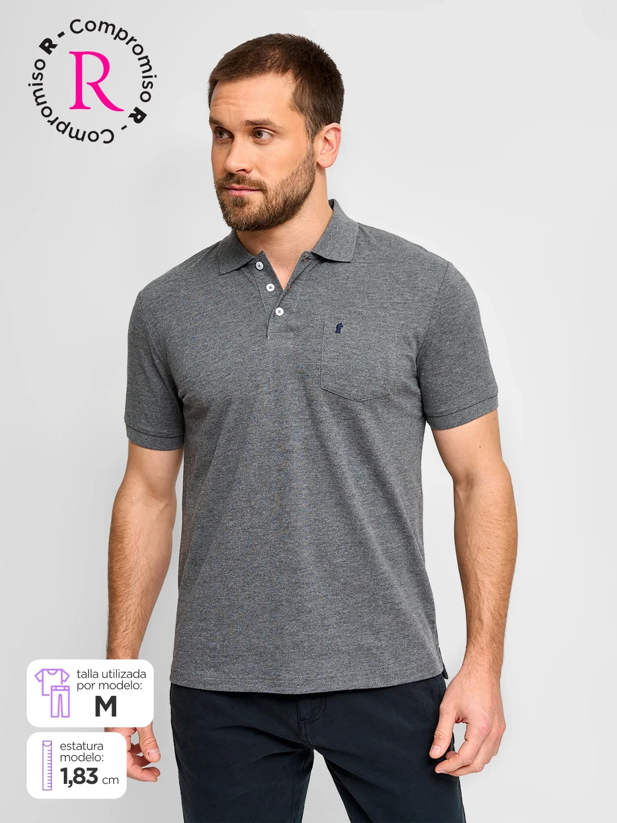 POLO MANGA CORTA ALGODÓN HOMBRE KENNETH STEVENS - 1