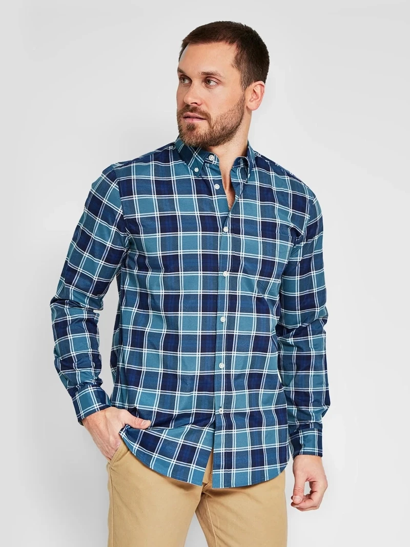 CAMISA MANGA LARGA ALGODÓN HOMBRE KENNETH STEVENS - 1