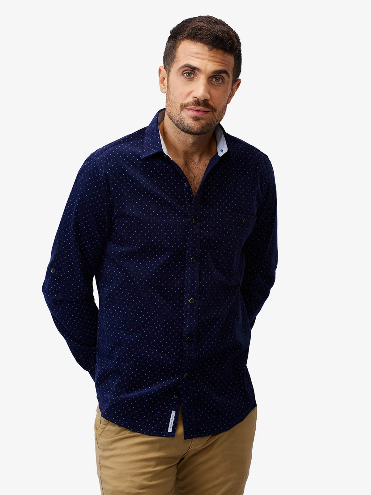 CAMISA ALGODÓN MANGA LARGA HOMBRE JOHN HOLDEN CORD 9CS302 - 1
