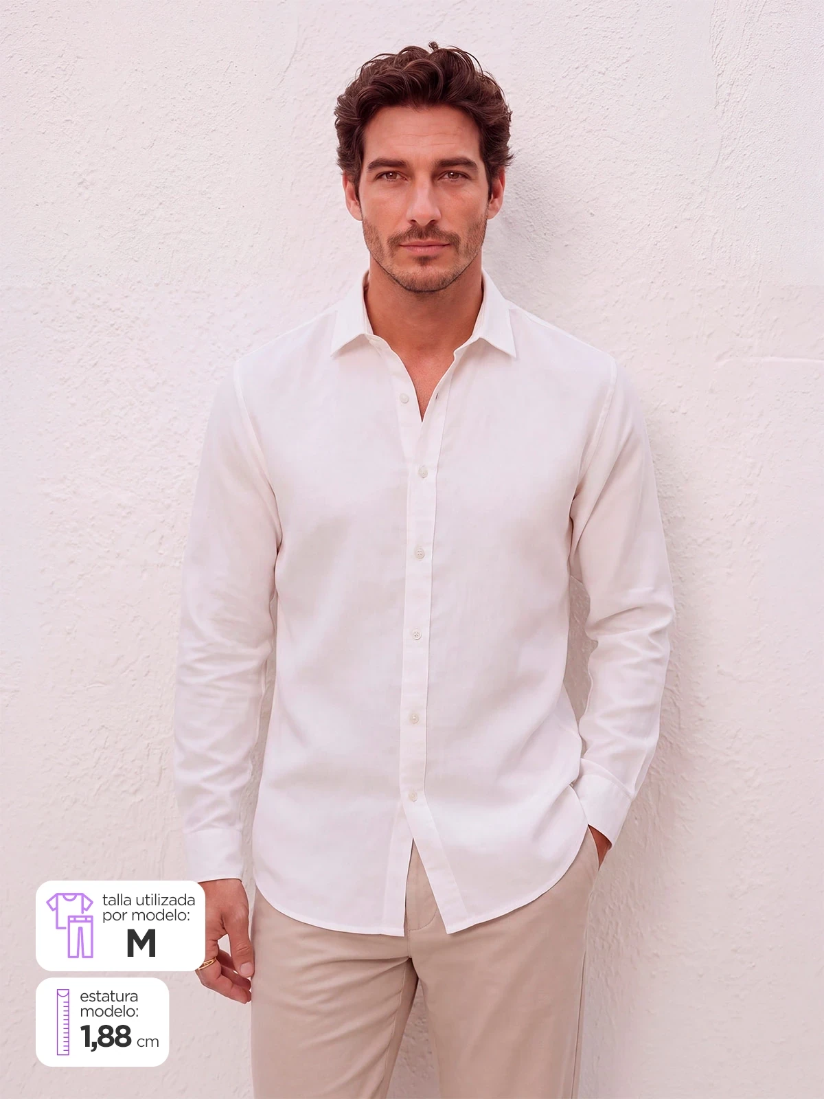 CAMISA MANGA LARGA ALGODÓN HOMBRE SPAVALDI - 1