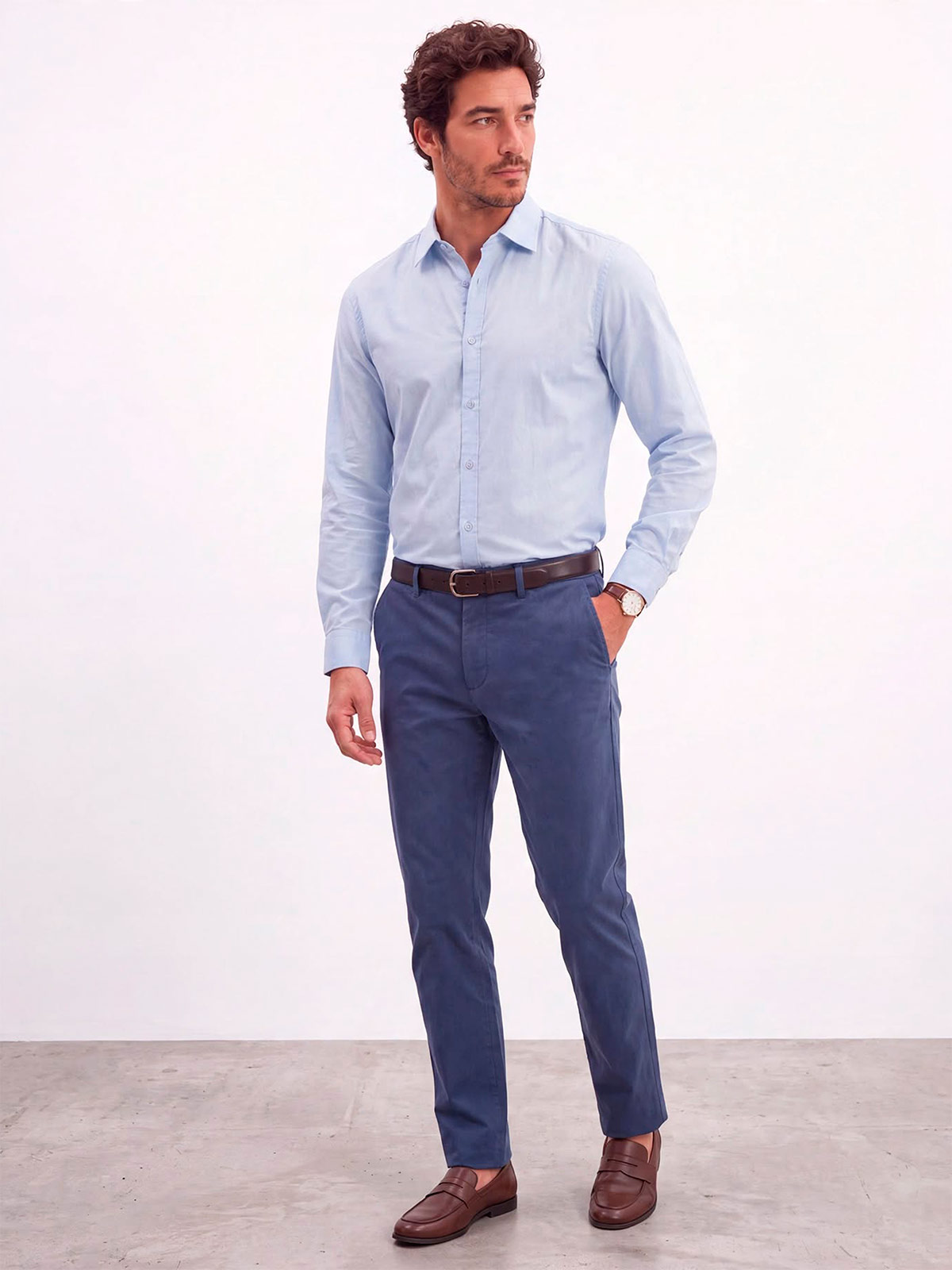 CAMISA MANGA LARGA ALGODÓN HOMBRE SPAVALDI - 4