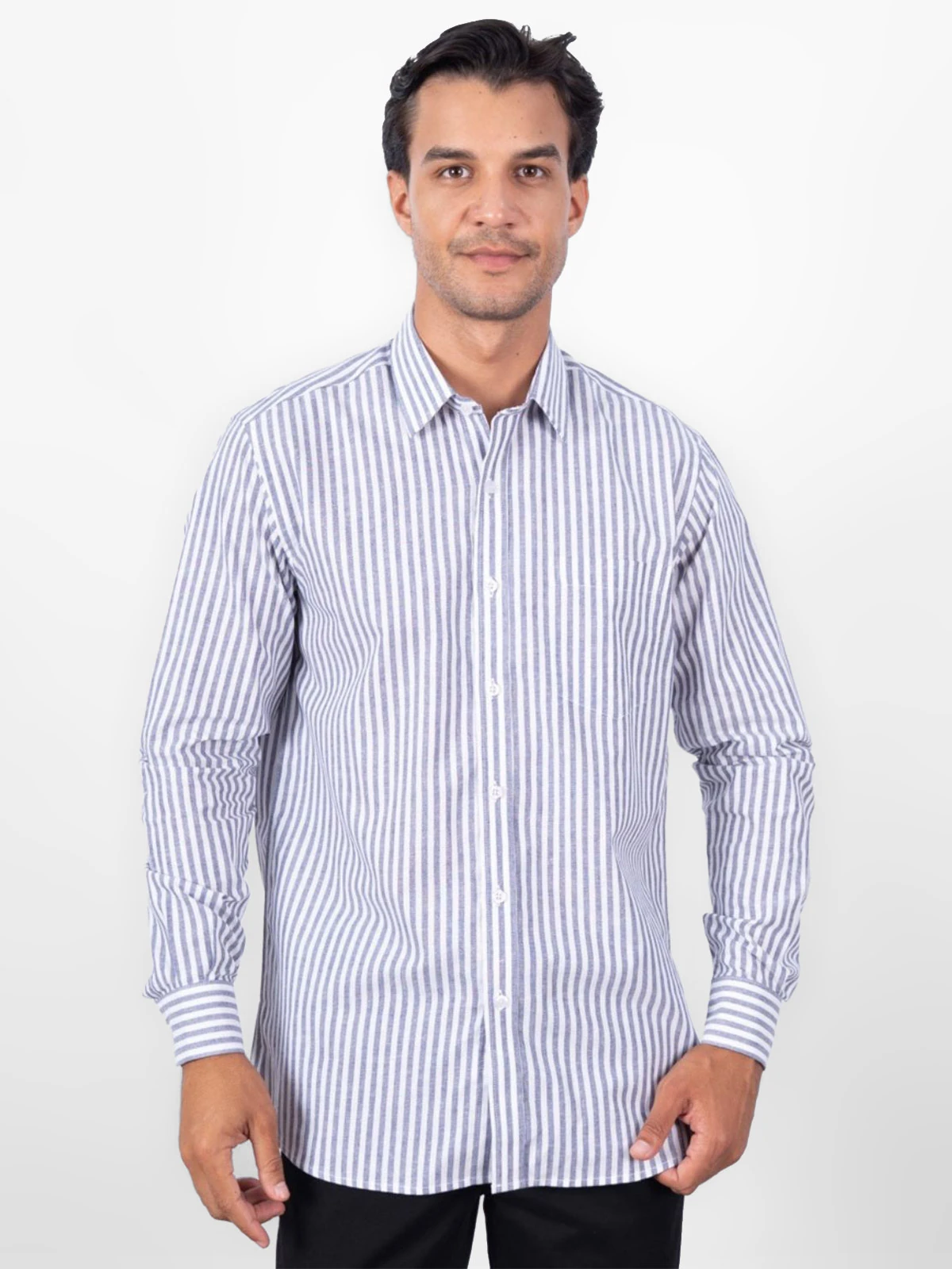 CAMISA MANGA LARGA LINO HOMBRE PIERRE CARDIN - 1