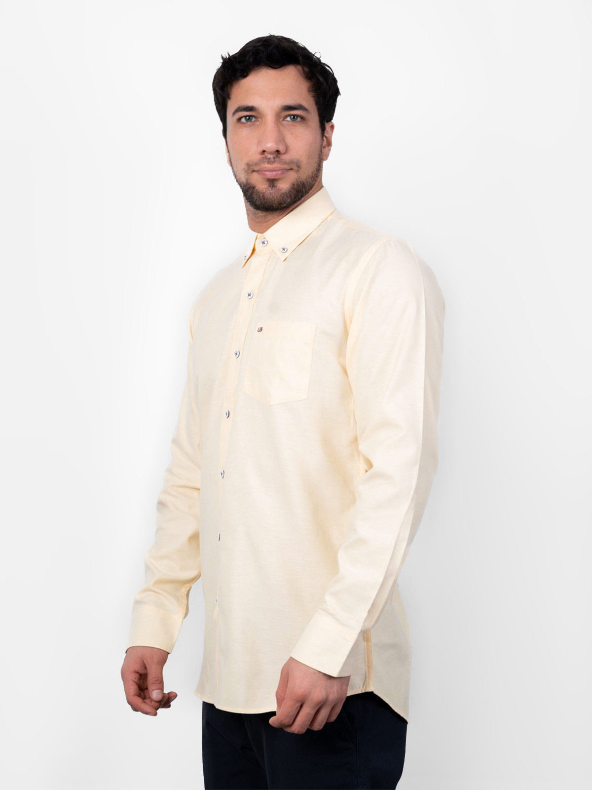 CAMISA MANGA LARGA HOMBRE PIERRE CARDIN OXFORD COLOR ENTERO PC-63677CAA - 3