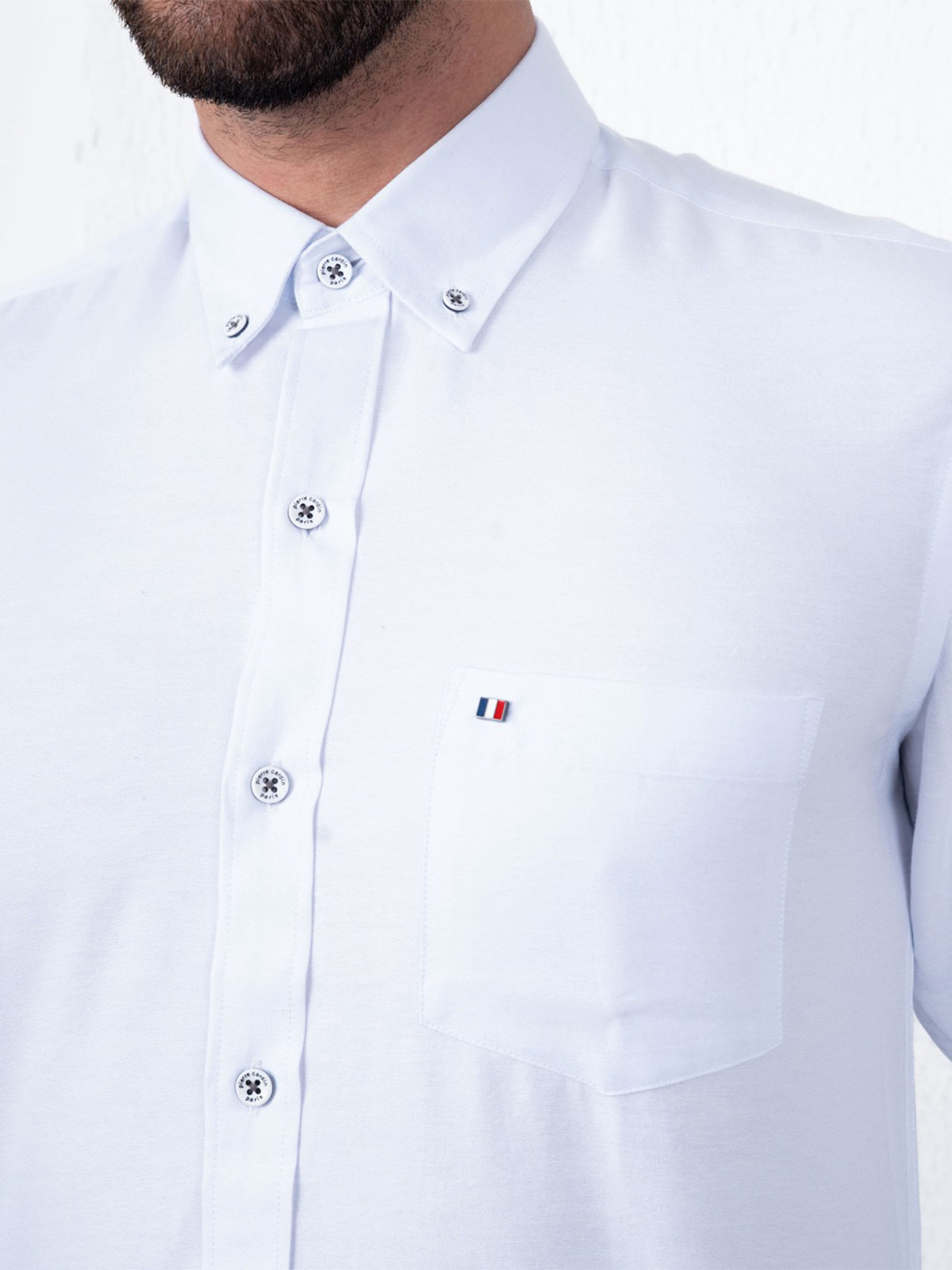 CAMISA MANGA LARGA HOMBRE PIERRE CARDIN OXFORD COLOR ENTERO PC-63677CAA - 3