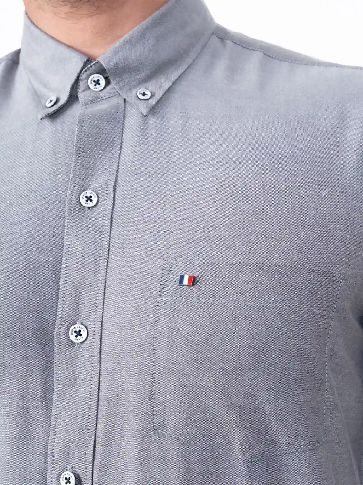 CAMISA MANGA LARGA HOMBRE PIERRE CARDIN OXFORD COLOR ENTERO PC-63677CAA - 3