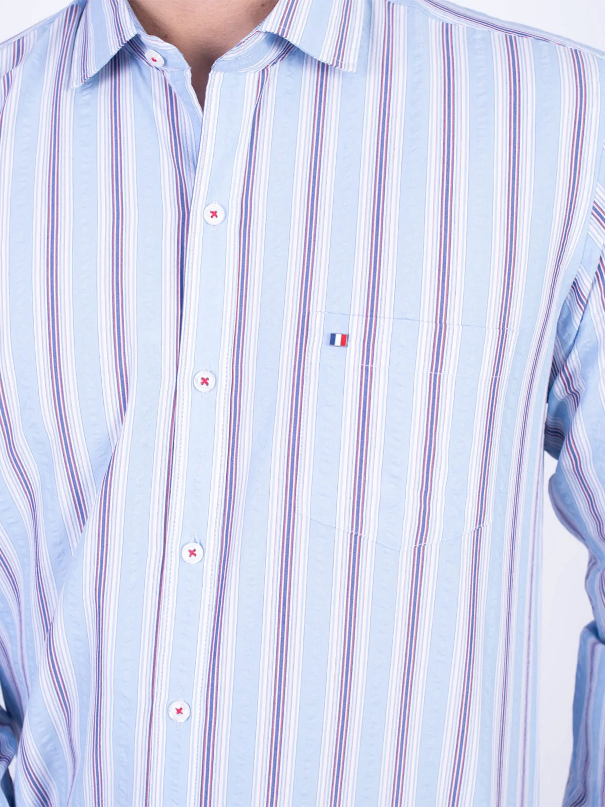 CAMISA MANGA LARGA HOMBRE PIERRE CARDIN SEERSUCKER ETQ PC-63651CAA - 3