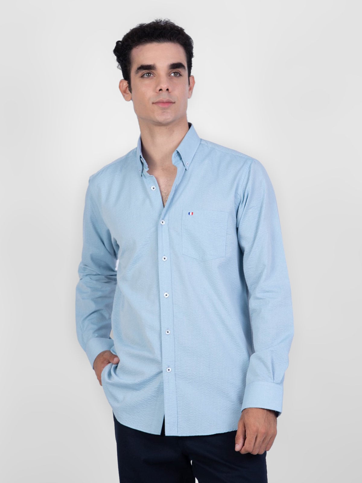 CAMISA MANGA LARGA HOMBRE PIERRE CARIDIN - 1