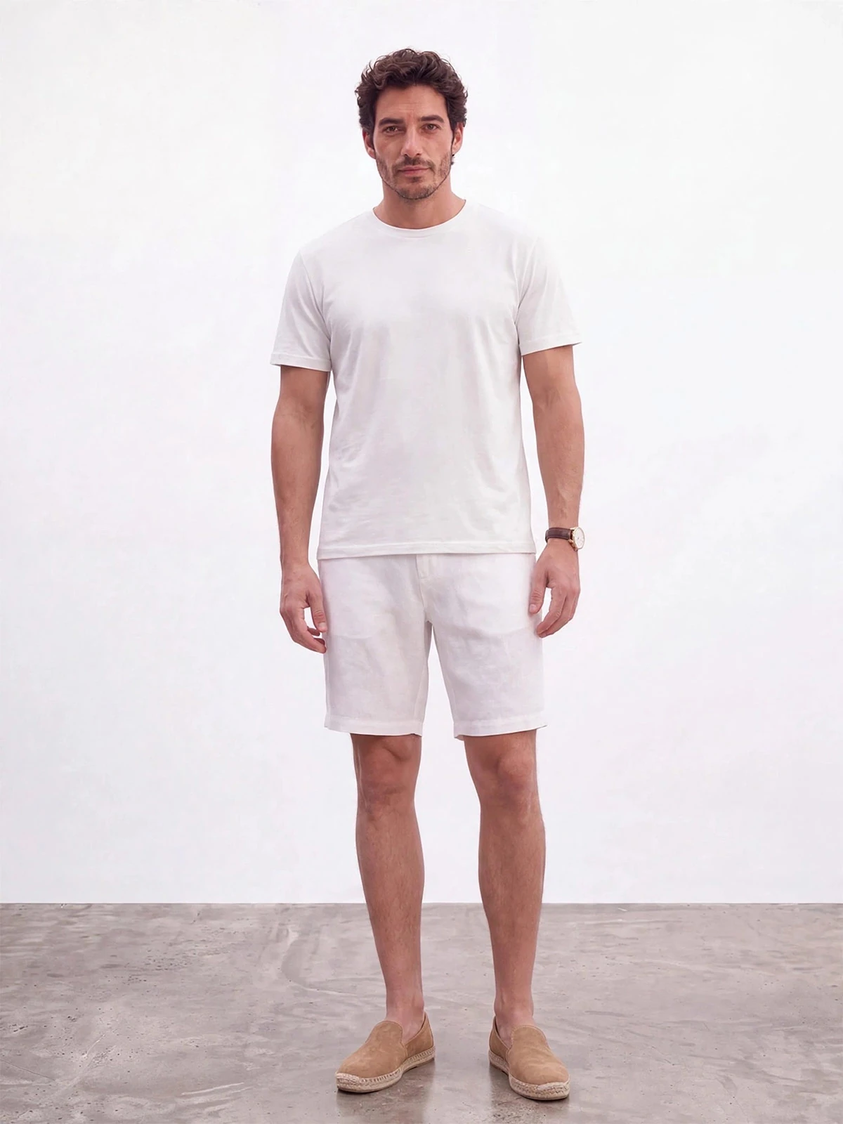 SHORT LINO HOMBRE SPAVALDI BLANCO - 1