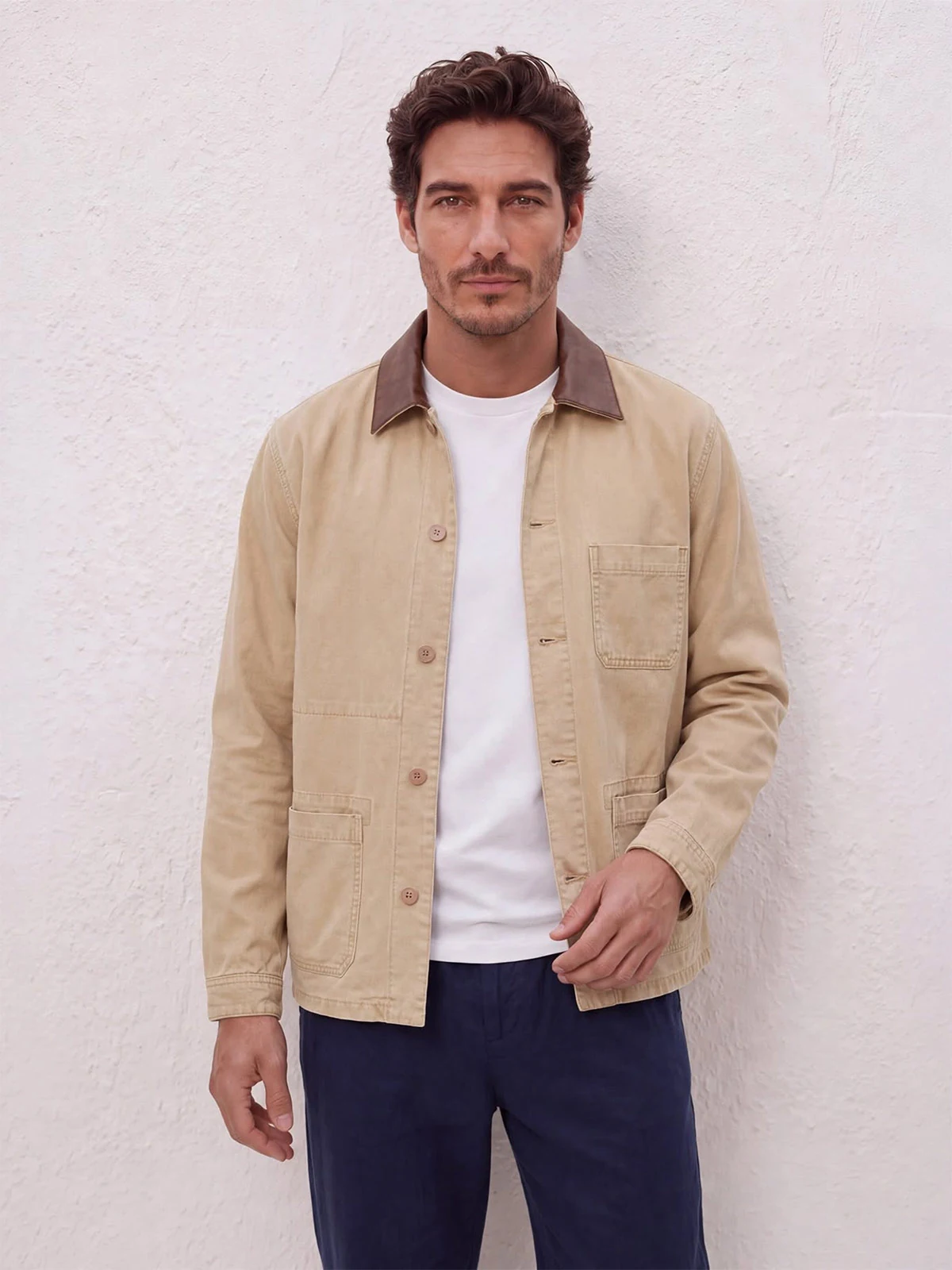 CASACA ALGODÓN HOMBRE SPAVALDI CAMEL BERNARDA - 1