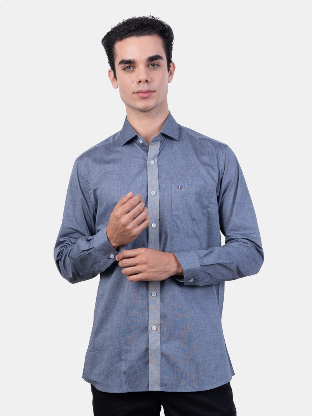 CAMISA MANGA LARGA HOMBRE PIERRE CARDIN TESSUTO MADE IN ITALY ETQ - 1
