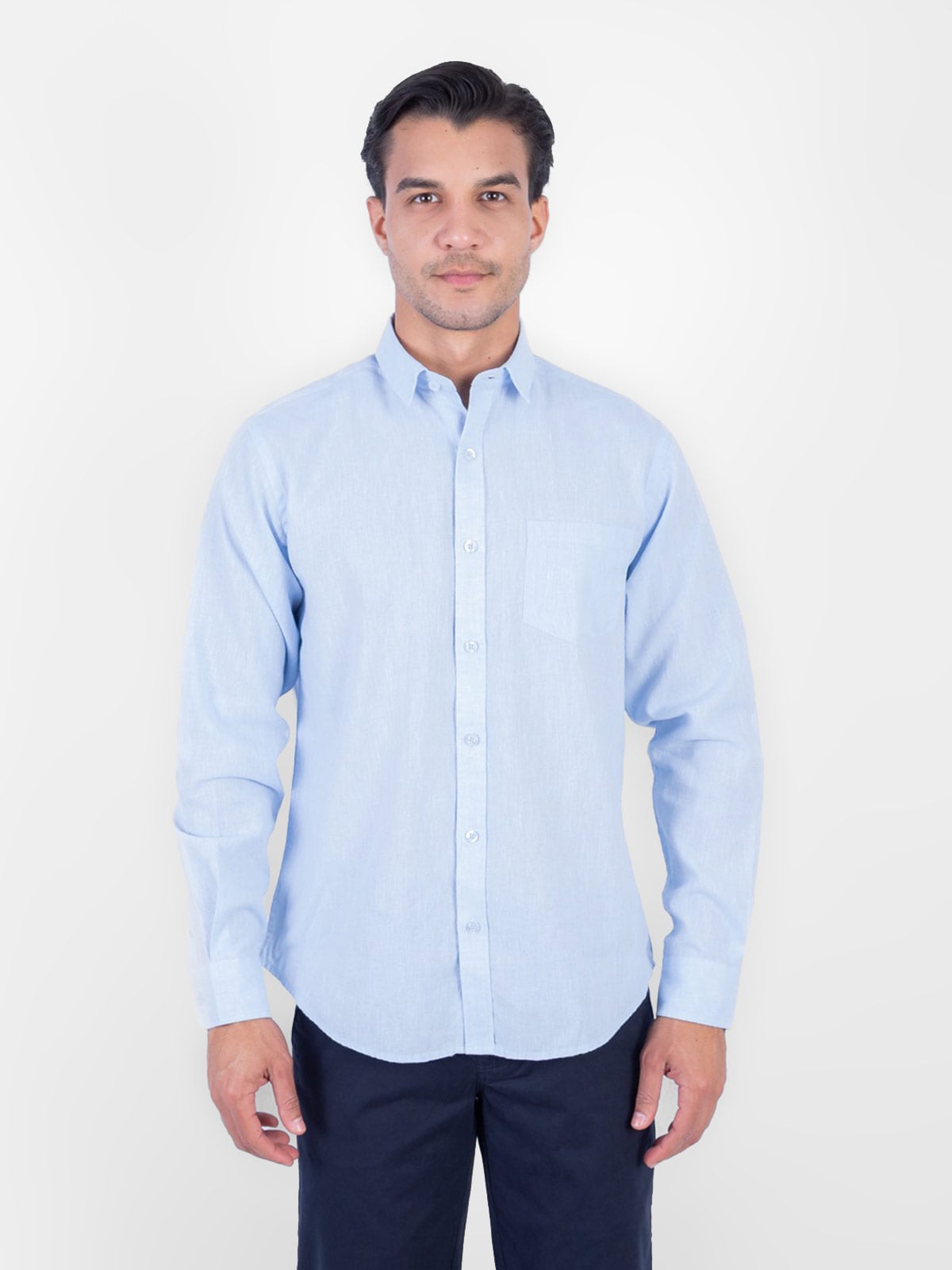 CAMISA MANGA LARGA LINO HOMBRE PIERRE CARDIN - 1