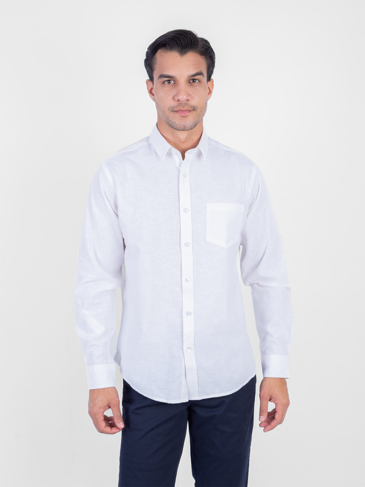 CAMISA MANGA LARGA LINO HOMBRE PIERRE CARDIN - 1