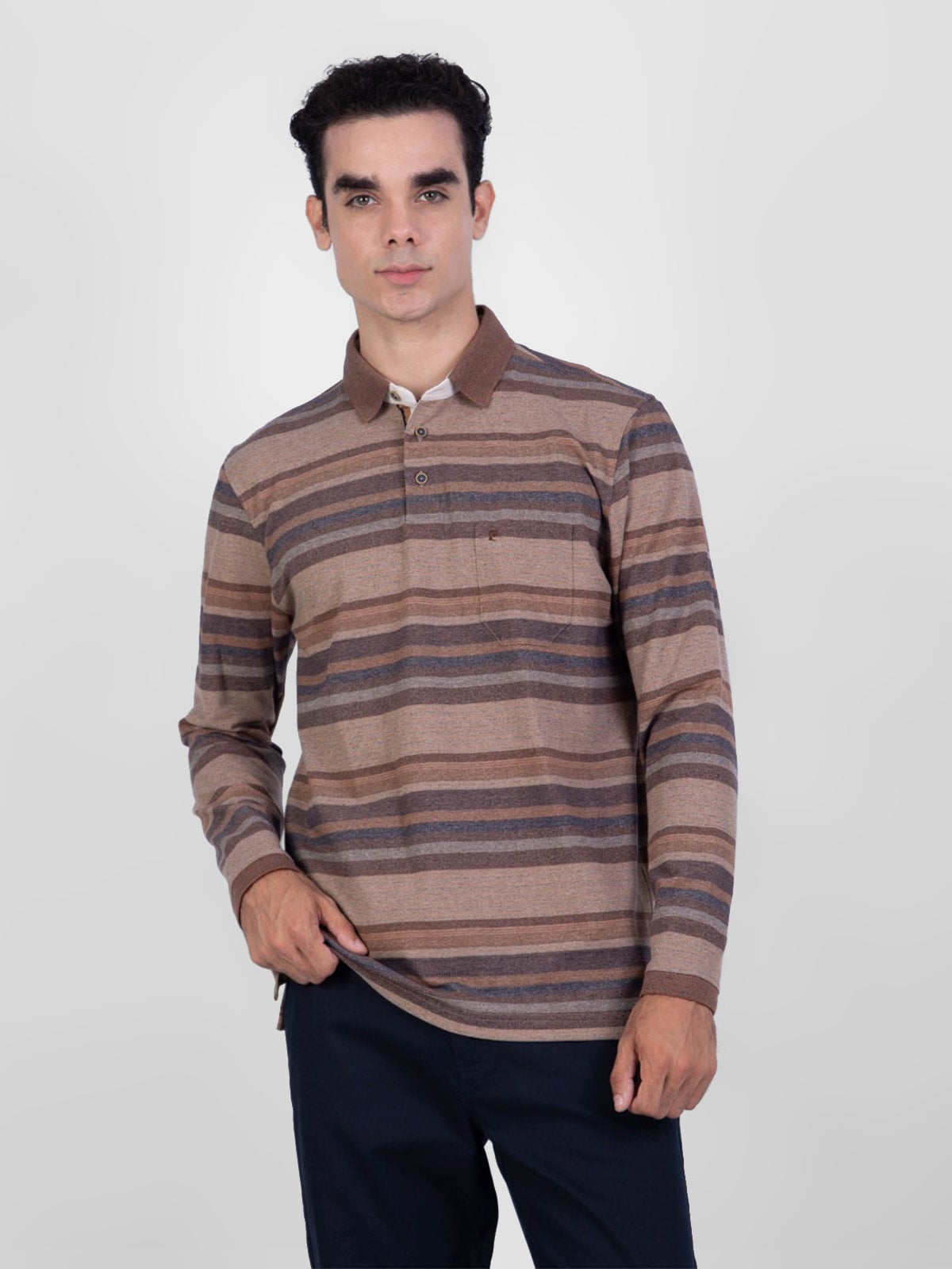POLO MANGA LARGA HOMBRE PIERRE CARDIN PC-63103POO - 1