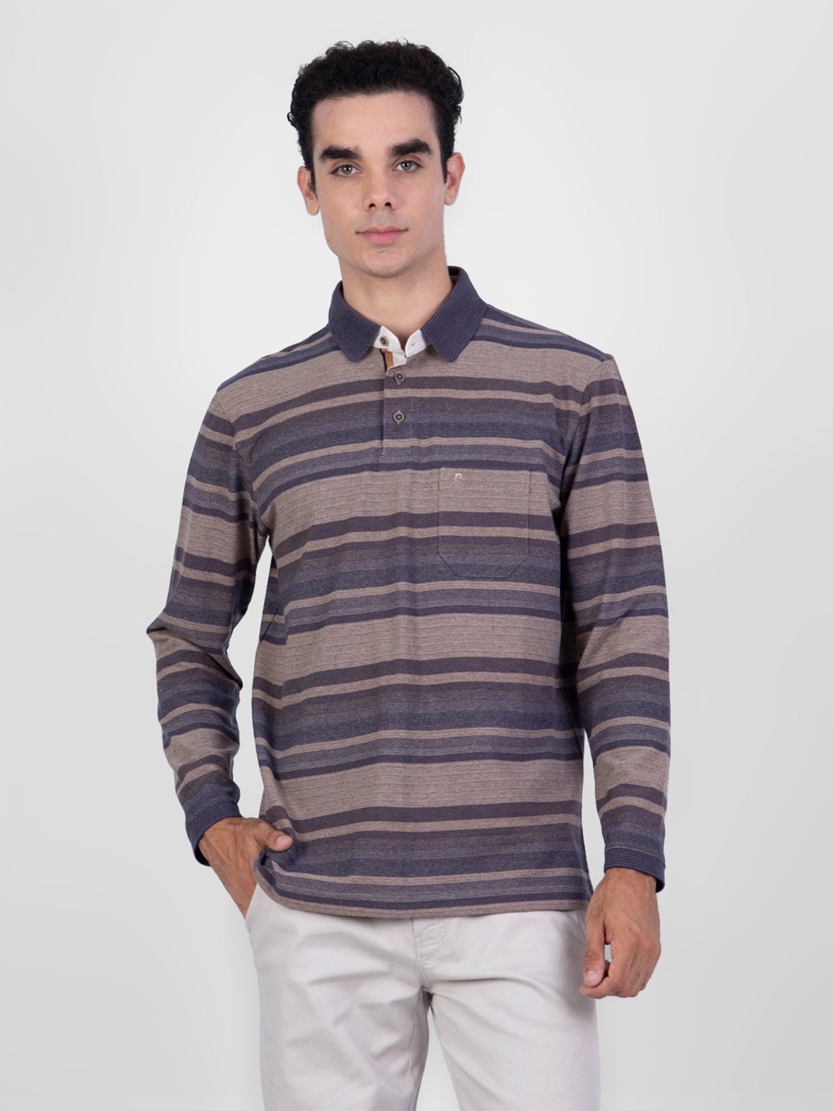 POLO MANGA LARGA HOMBRE PIERRE CARDIN PC-63103POO - 1