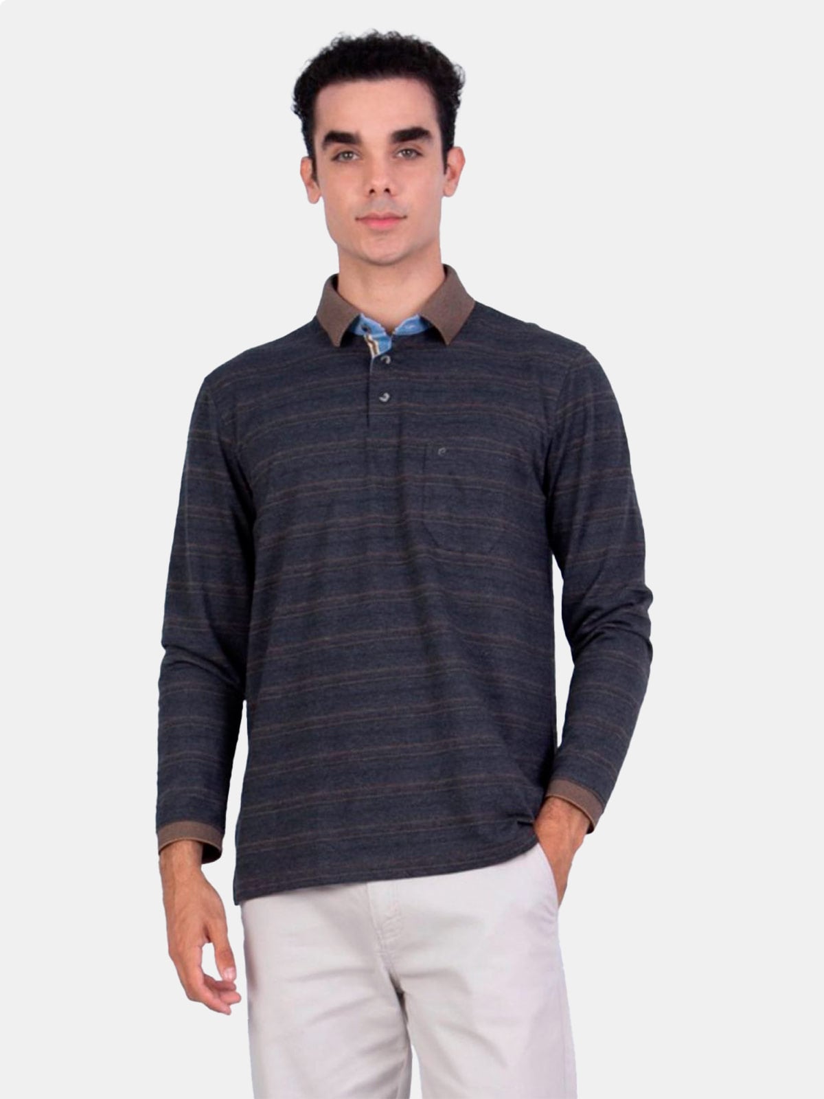 POLO MANGA LARGA HOMBRE PIERRE CARDIN - 1