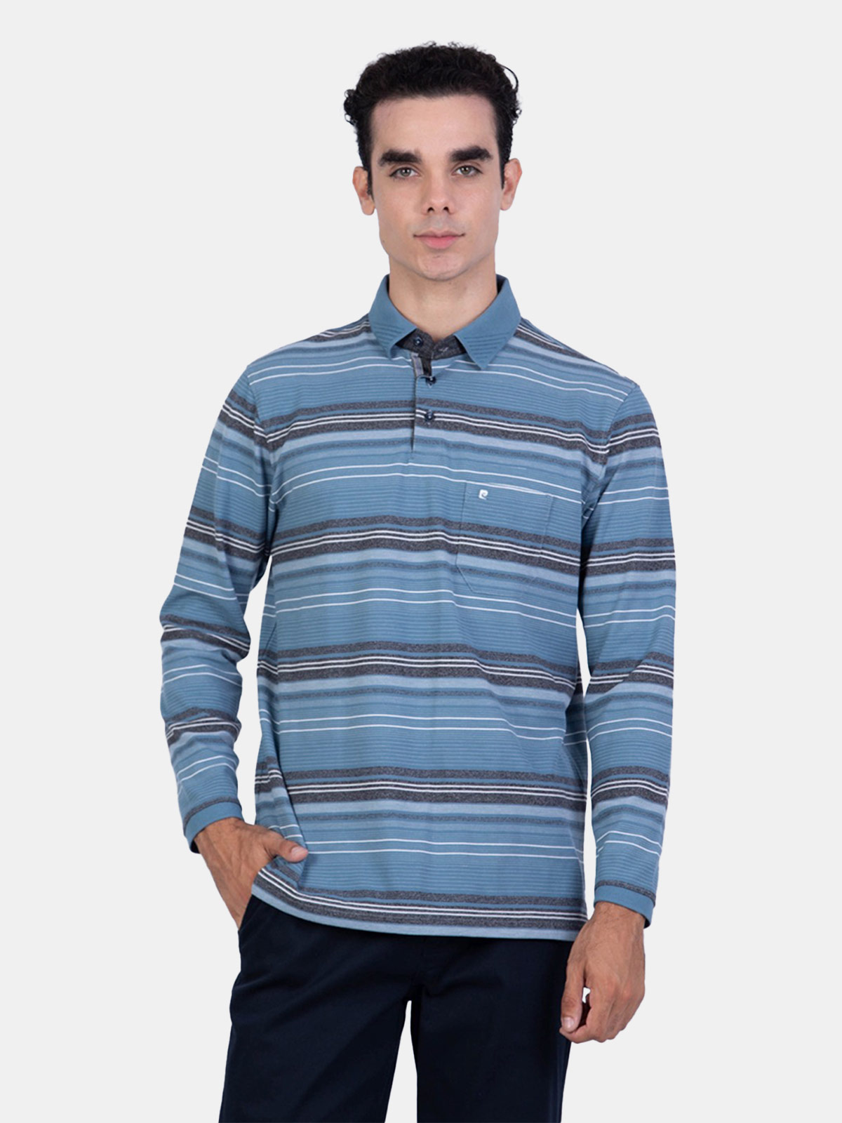 POLO MANGA LARGA HOMBRE PIERRE CARDIN - 1