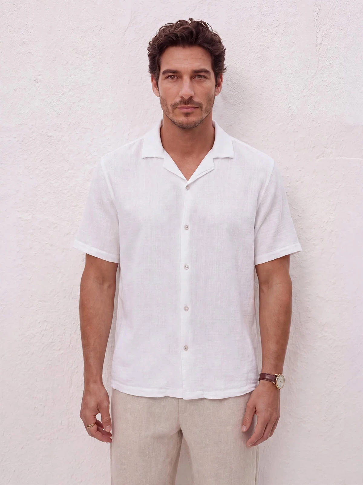 CAMISA MANGA CORTA HOMBRE SPAVALDI BLANCO - 1
